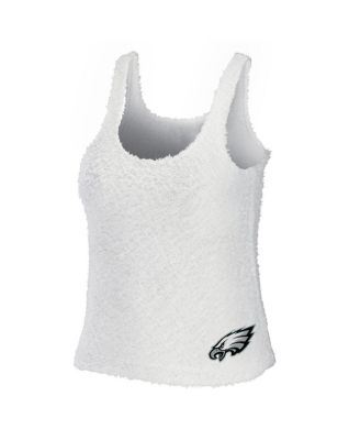 Women's Cream Philadelphia Eagles Plus Size Cozy Scoop Neck Tank Top and Pants Set