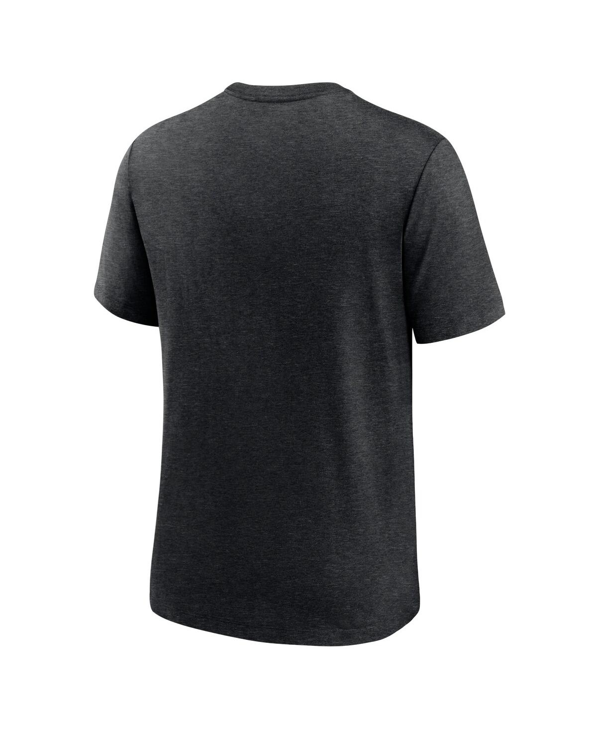 Nike Heather Black San Francisco Giants Rewind Review Slash Tri-blend T-shirt In Heather Black