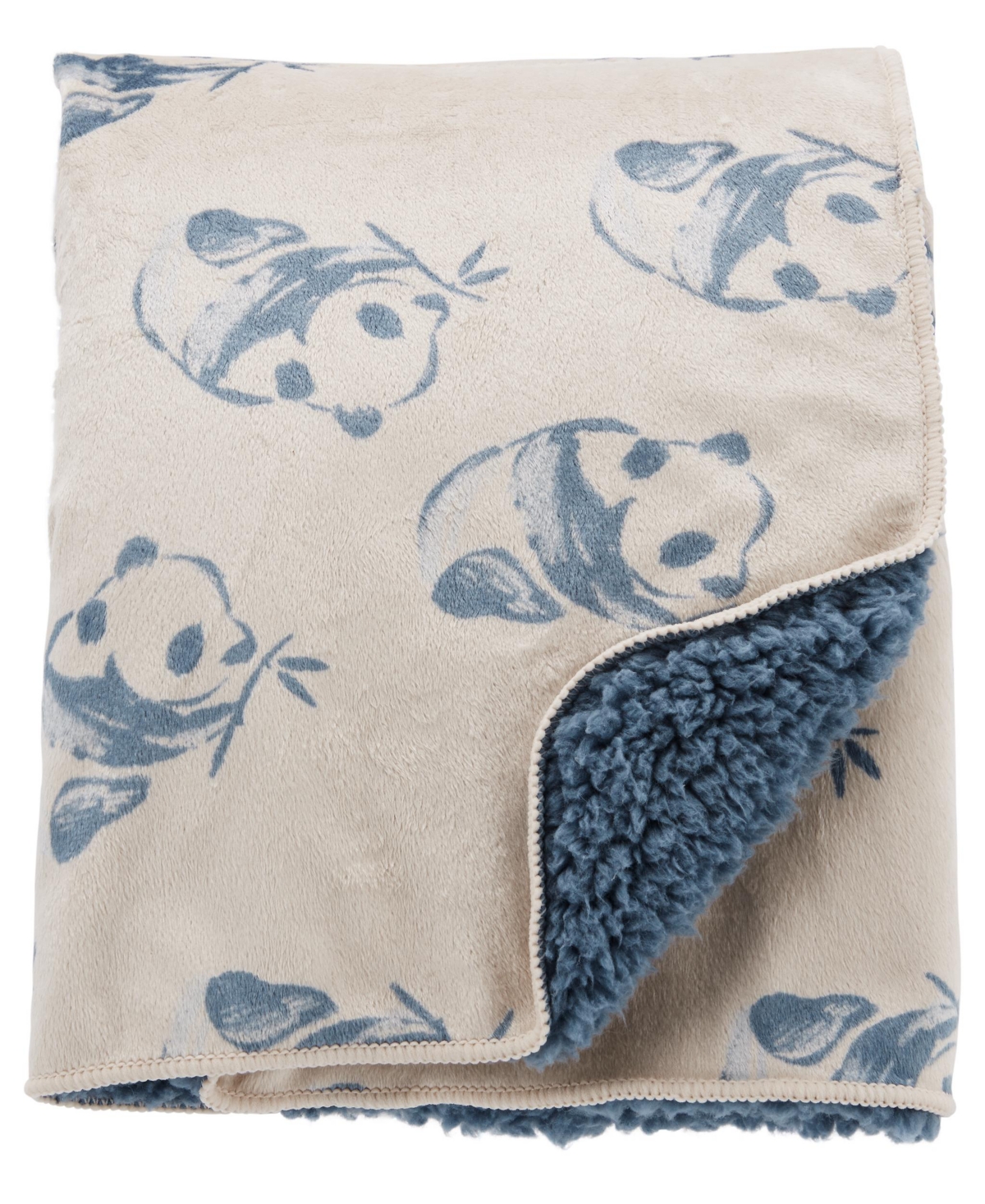 Carter's Baby Boys Panda Plush Blanket In Blue