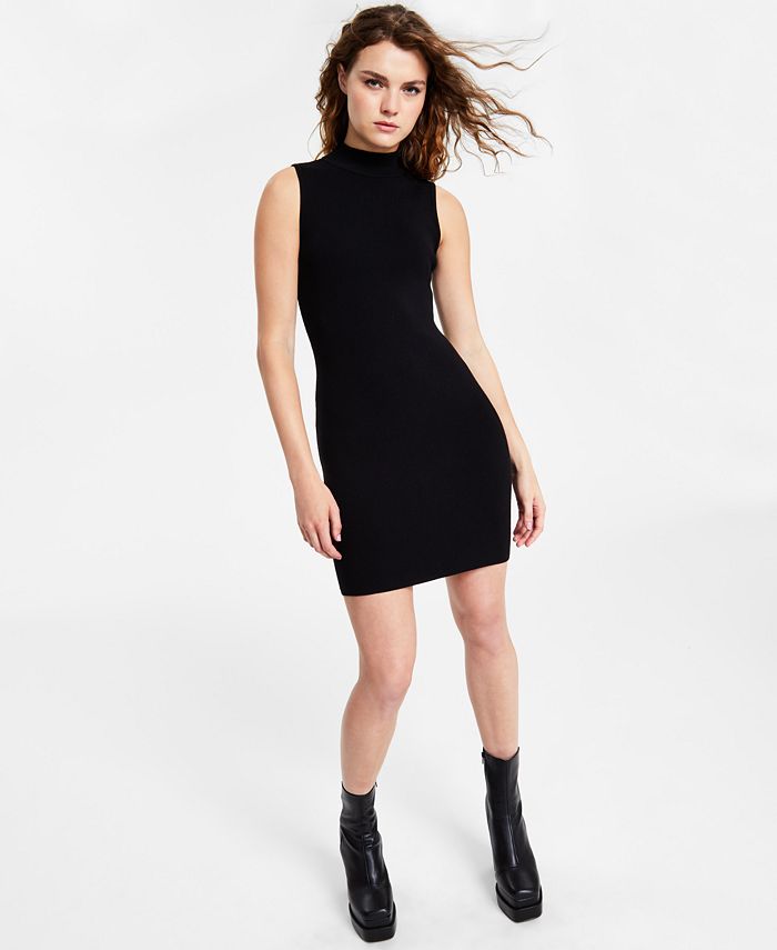 Bar III Women's High-Neck Sweater Dress, Created for Macy's - Macy's