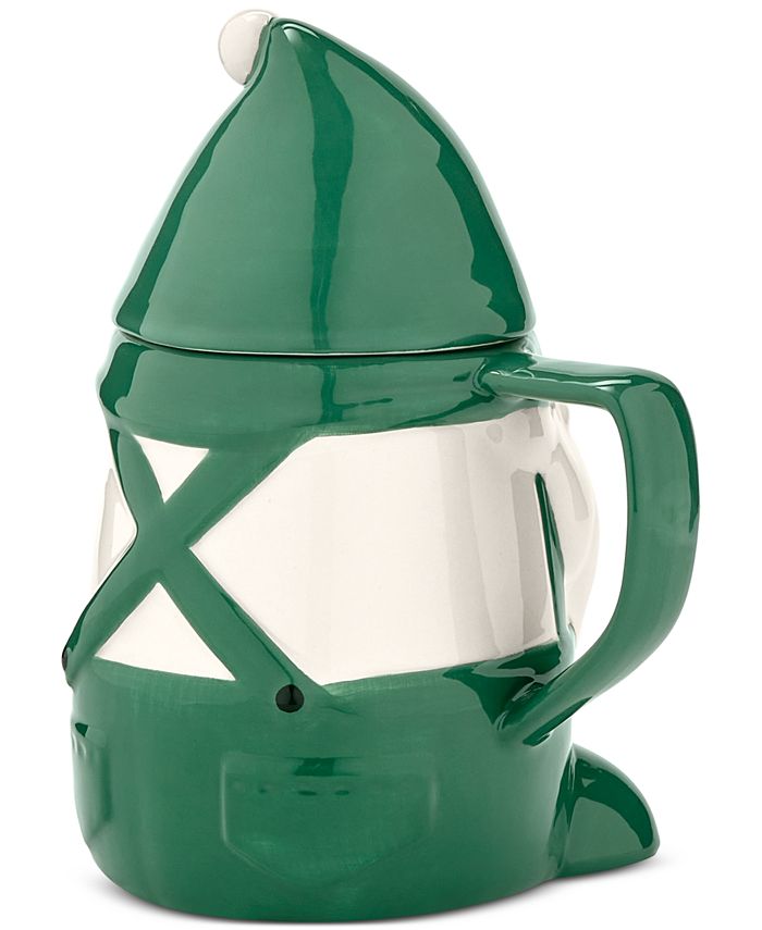 The Cellar Earthenware Green Gnome Mug with Lid, Created for Macy's - Macy's