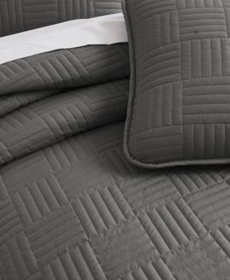 Grid 3-Pc. Quilt Set, King