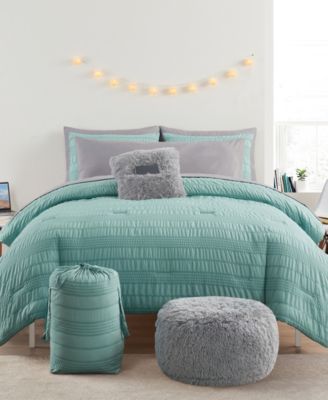 Vcny Home Seersucker Teal Comforter Sets Bedding