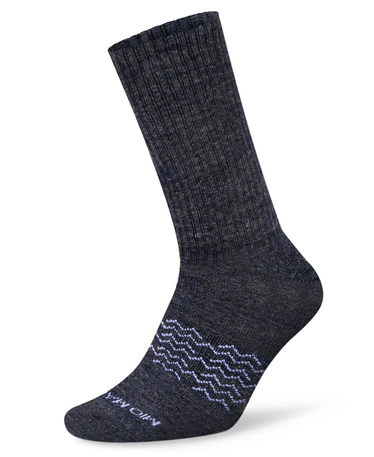 Men's Moisture Control Athletic Crew Socks 1 Pack - Black - space dye
