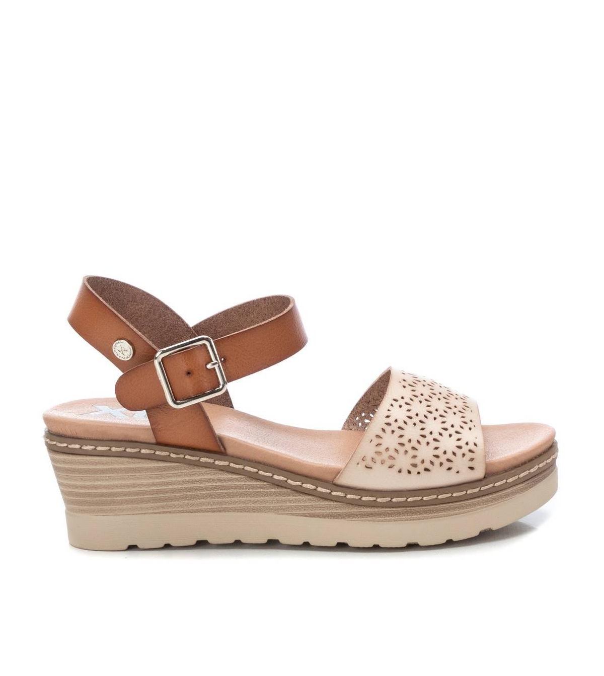 Women's Wedge Sandals By Xti, Beige - Beige
