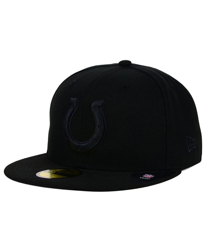 New Era Indianapolis Colts Black on Black 59FIFTY Fitted Cap & Reviews ...