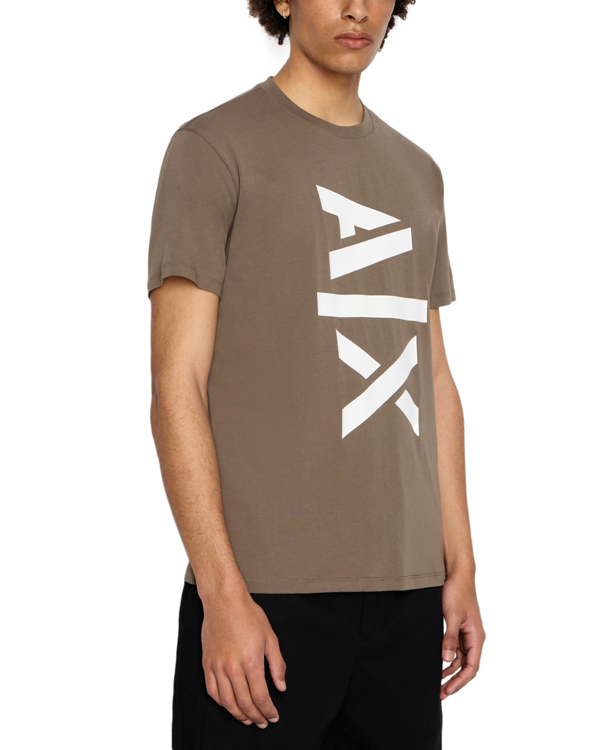 A X Armani Exchange Men's Crewneck Short Sleeve Logo Graphic T-shirt In Crocodile