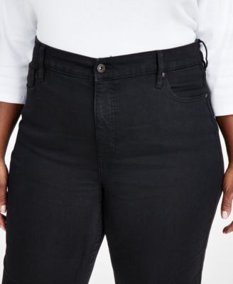 Plus Size High-Rise Straight-Leg Jeans, Exclusively at Macy's