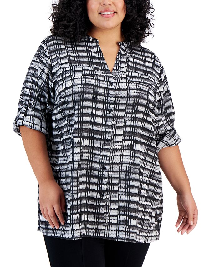 Macys plus cheap size holiday tops