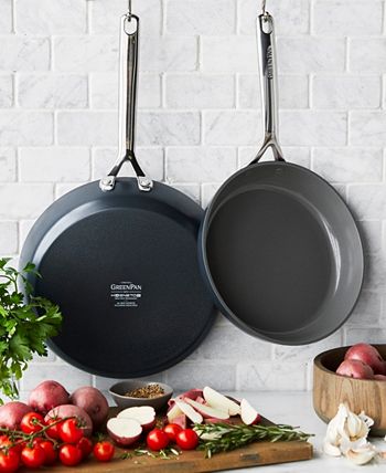 GreenPan GP5 Hard Anodized Advanced Healthy Ceramic Nonstick, 11 Round Grill  Pan, PFAS-Free, Induction, Dishwasher Safe, Oven & Broiler Safe, Black
