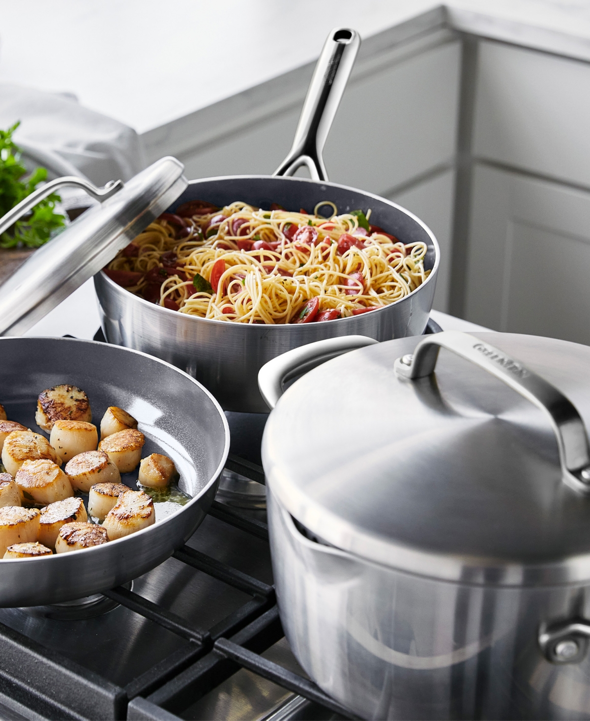 GreenPan GP5 Stainless Steel Healthy Ceramic Nonstick 10-Piece Cookware Set