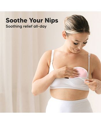 KeaBabies 14pk Contour Organic Nursing Pads, Reusable Nipple Pads for Breastfeeding, Washable Breast Pads + Wash Bag (Bare Beige, Large)