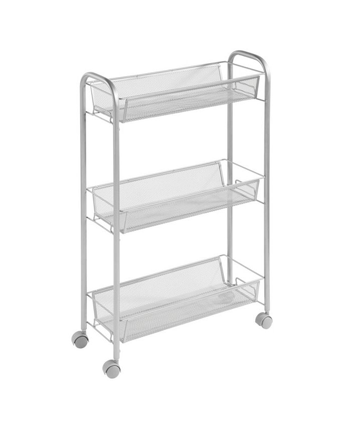 mDesign Portable Metal Rolling Laundry Utility Cart Macy's