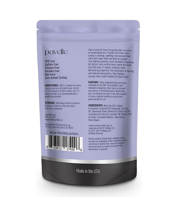 Pavelle Sitz Bath Salts, Dead Sea Salt Bath Soak, Lavender Bliss Macy's