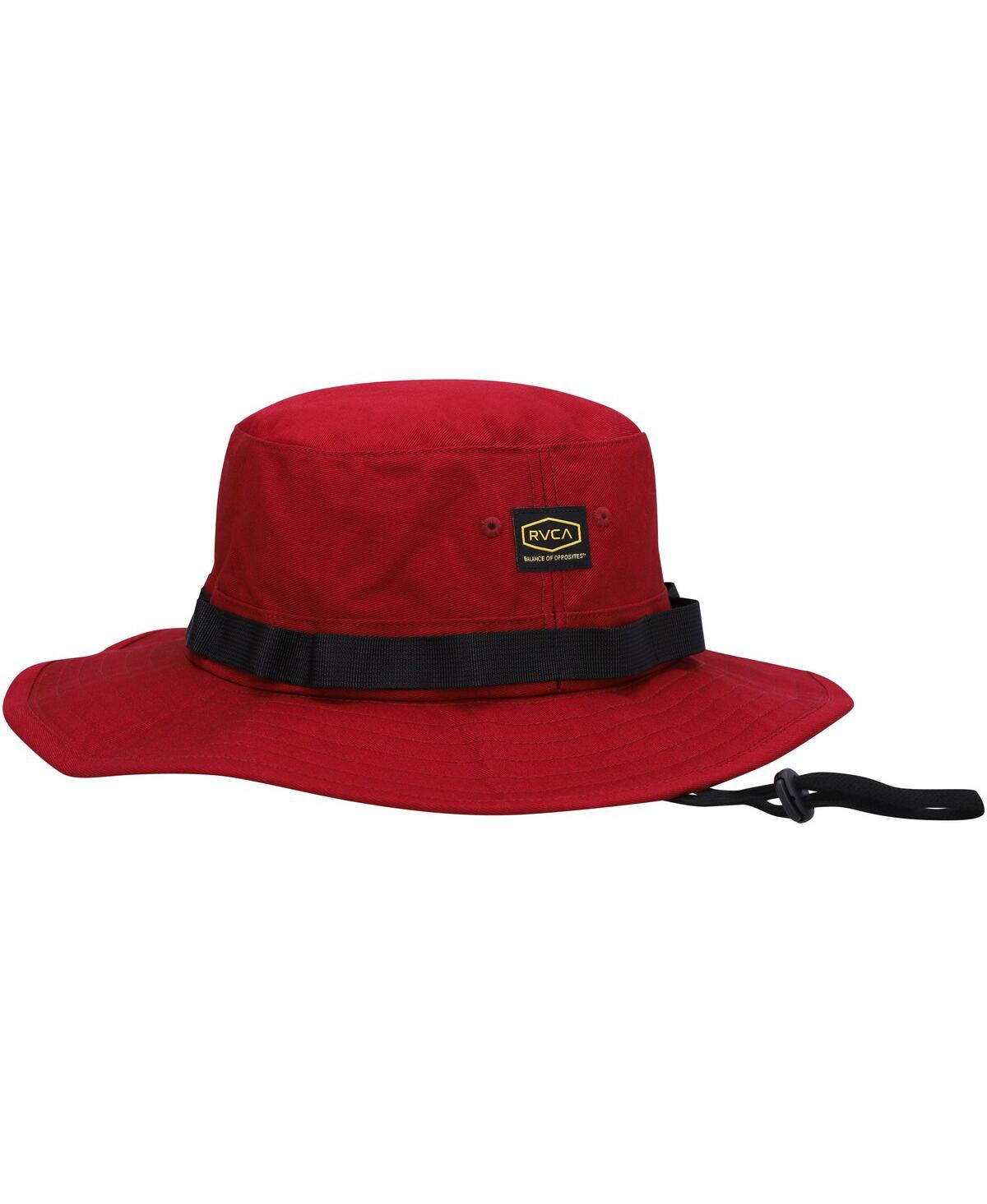 Rvca Men's  Burgundy Dayshift Boonie Bucket Hat In Red