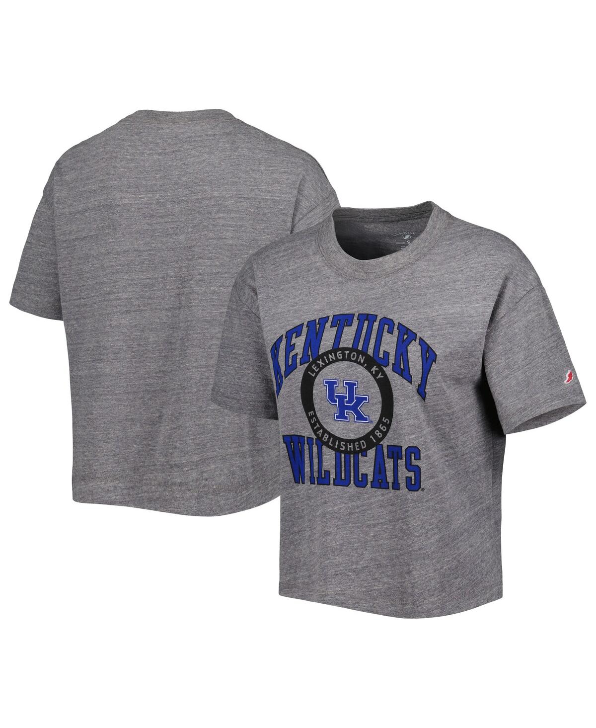 Women's League Collegiate Wear Heather Gray Kentucky Wildcats Intramural Midi Seal Tri-Blend T-shirt - Heather Gray