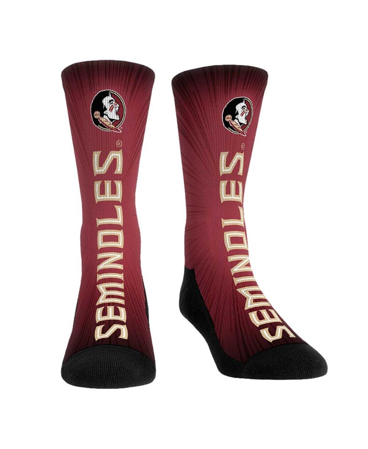 Men's and Women's Rock 'Em Socks Florida State Seminoles Mascot Pump Up Crew Socks - Multi