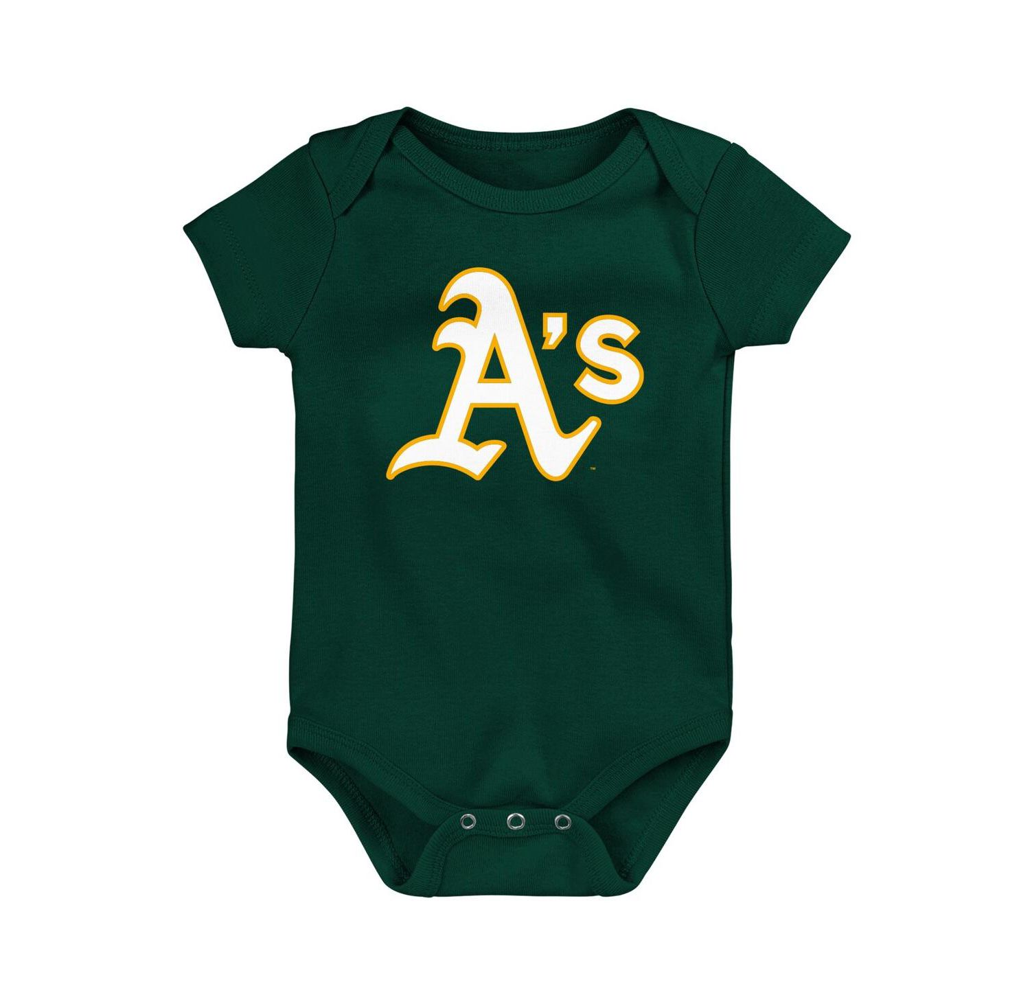 Newborn and Infant Boys and Girls Green Oakland Athletics Primary Team Logo Bodysuit
