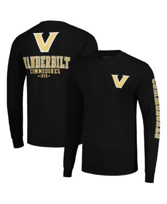 Champion Men's Black Vanderbilt Commodores Team Stack Long Sleeve T ...