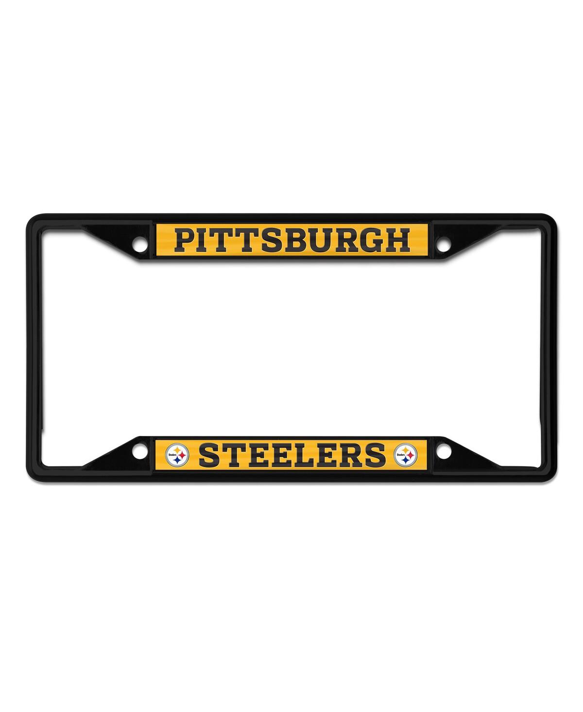 Shop Wincraft Pittsburgh Steelers Chrome Color License Plate Frame In Black