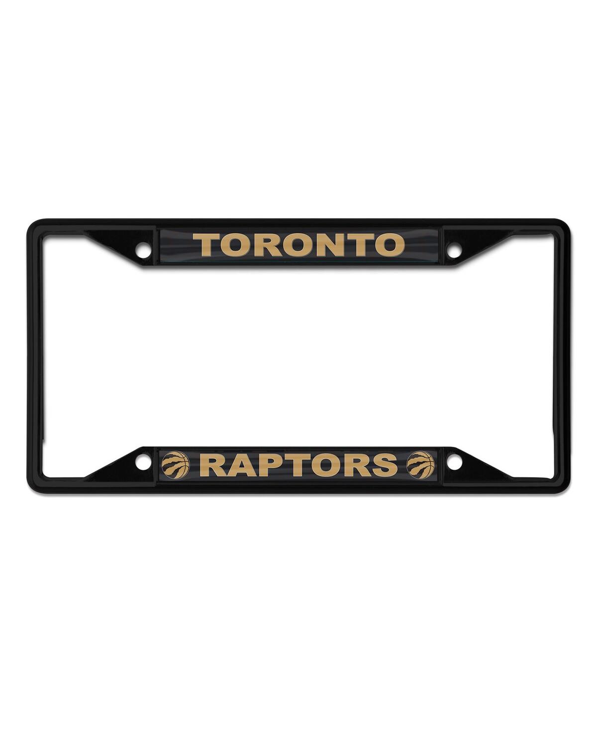 Wincraft Toronto Raptors Chrome Colored License Plate Frame In Black