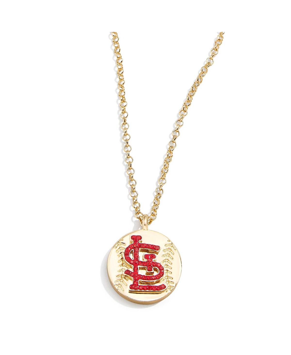 Shop Baublebar Women's  St. Louis Cardinals Pendant Necklace In Gold-tone