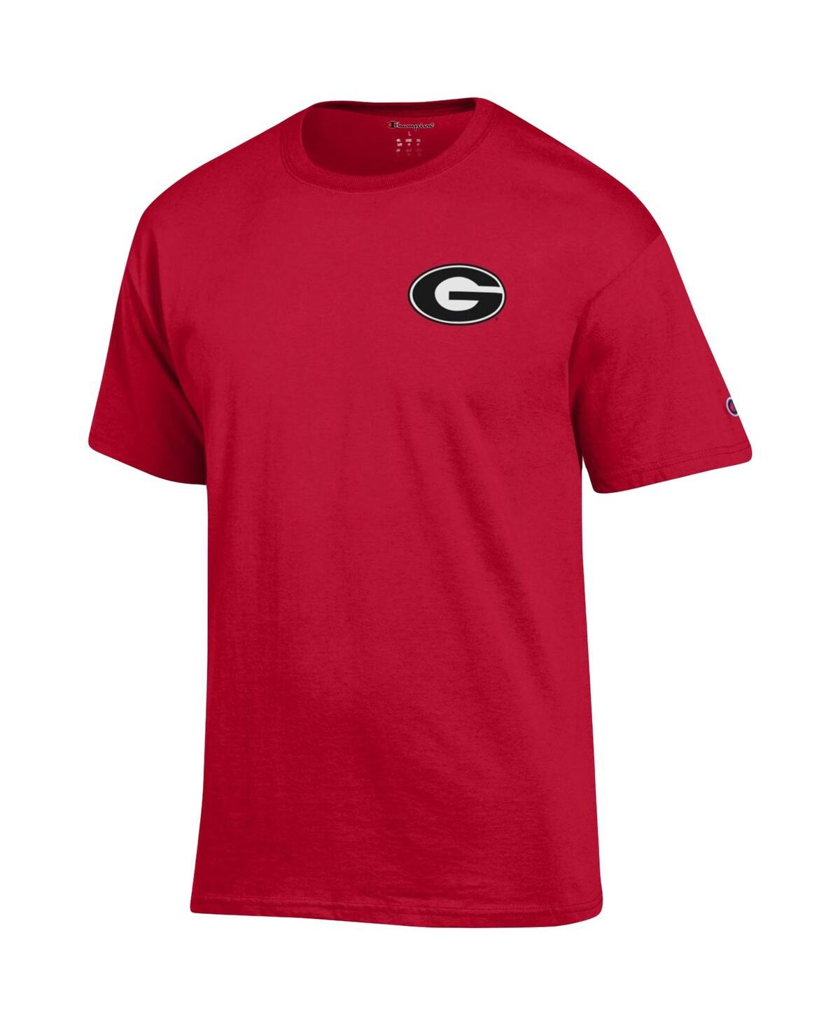 Shop Champion Men's  Red Georgia Bulldogs Stack 2-hit T-shirt
