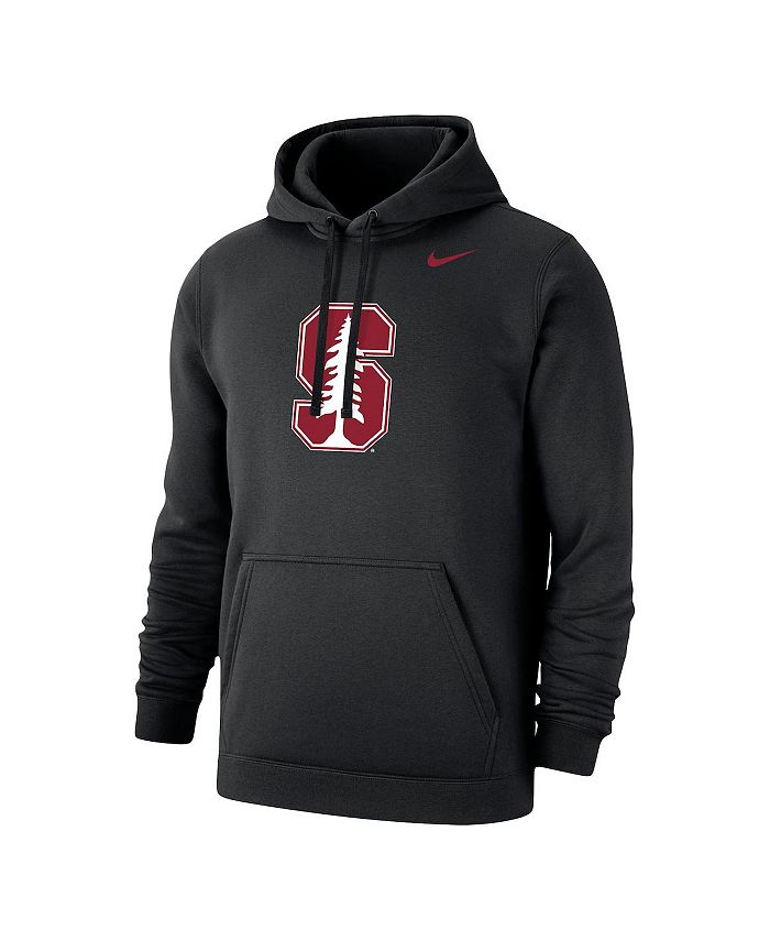 Nike Men's Black Stanford Cardinal Logo Club Pullover Hoodie - Macy's