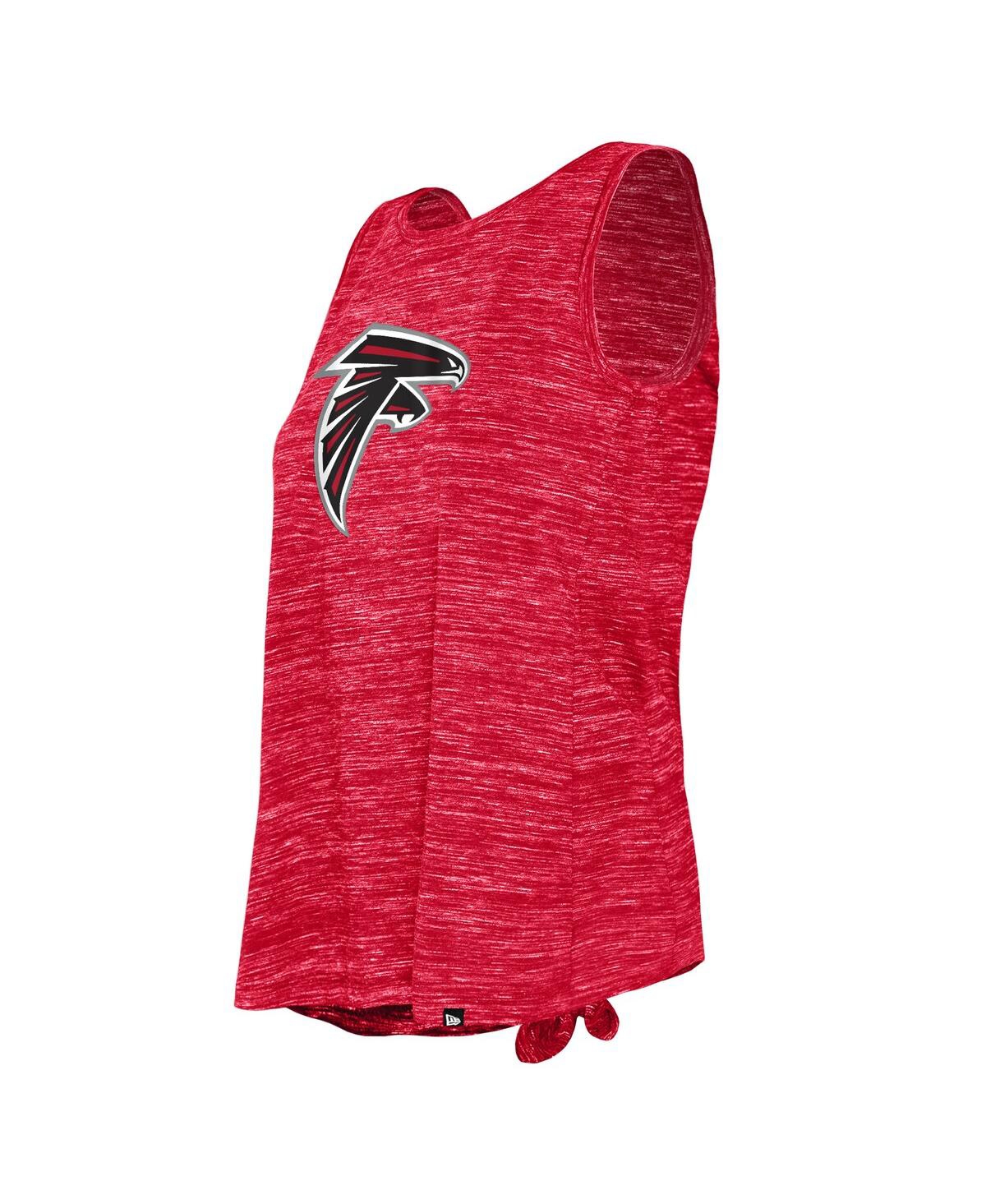 Shop New Era Women's  Red Atlanta Falcons Space Dye Tie-back Tank Top