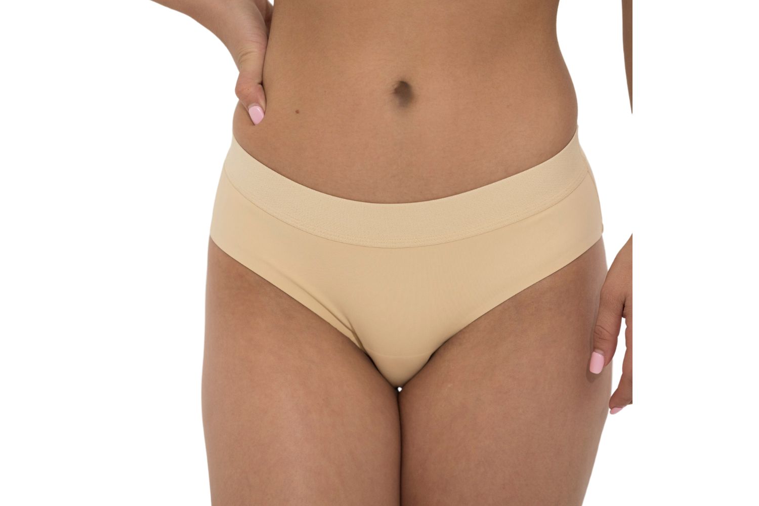 Women's Nude Shade Mesh Hipster Bikini Panty