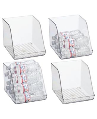 mDesign Tall Plastic Water Bottle Storage Organizer Bin for Fridge ...