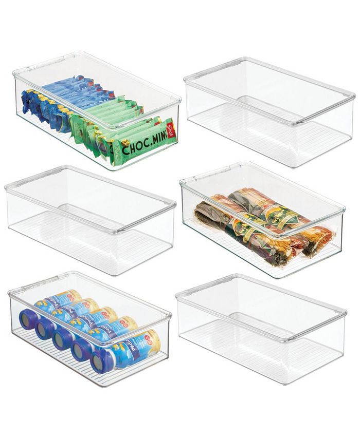 mDesign Plastic Kitchen Food Storage Container Bin Box with Lid 6