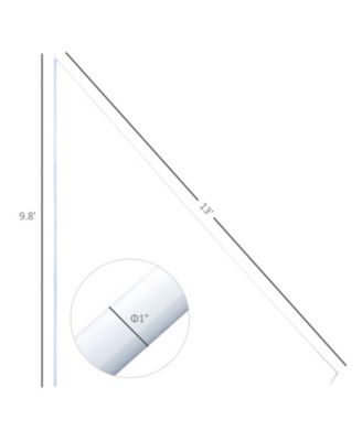 Sun Sail Shade Canopy Adjustable Installation Pole/Pipe Kit White