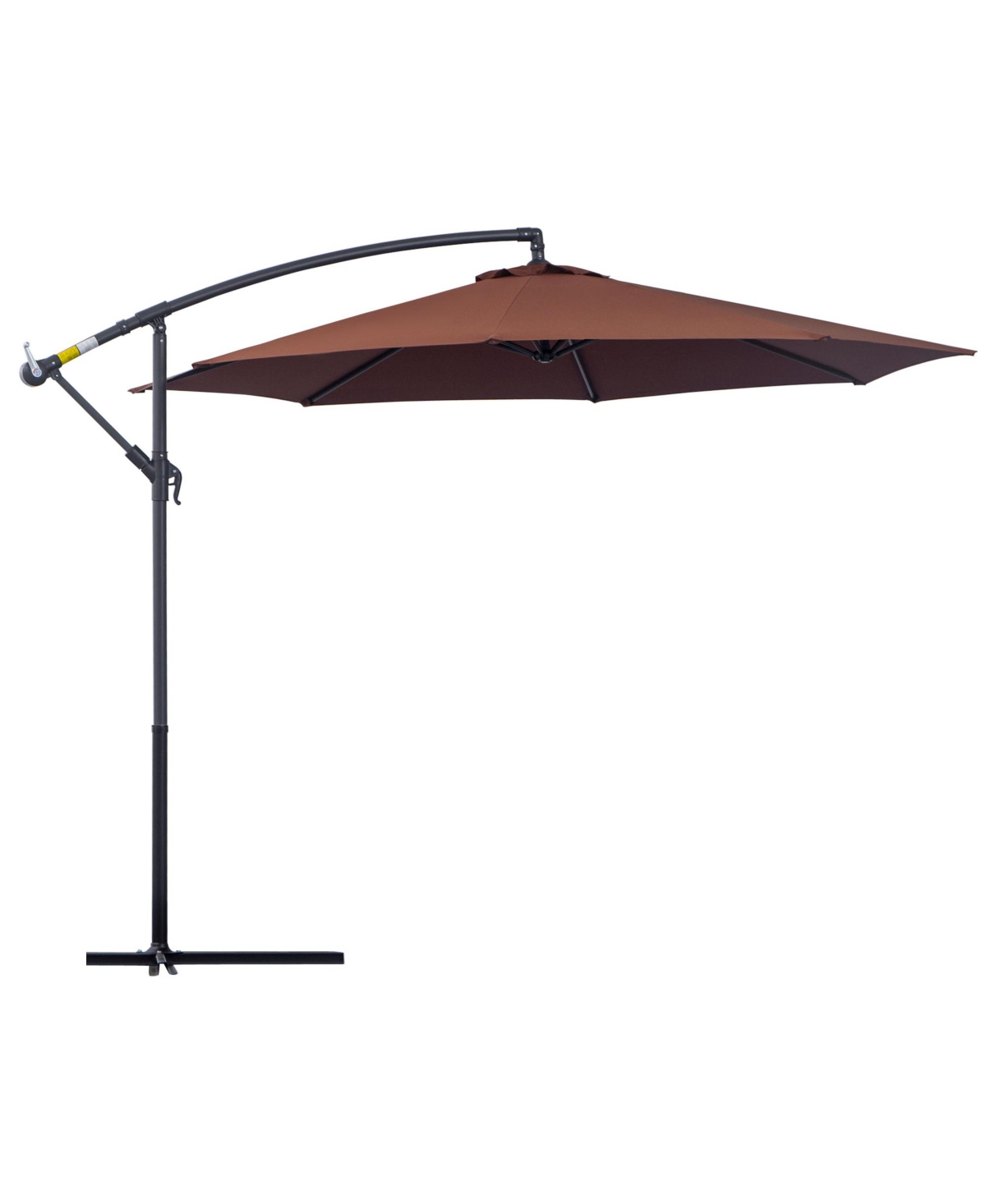 116.25" Cantilever Hanging Tilt Offset Patio Umbrella with Uv & Water Fighting Material and a Sturdy Stand, Brown - Brown