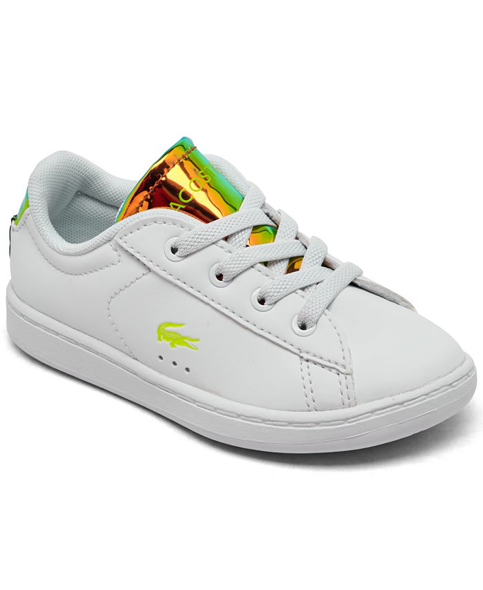 Lacoste Girls Carnaby Holographic Casual Sneakers Line - Macy's
