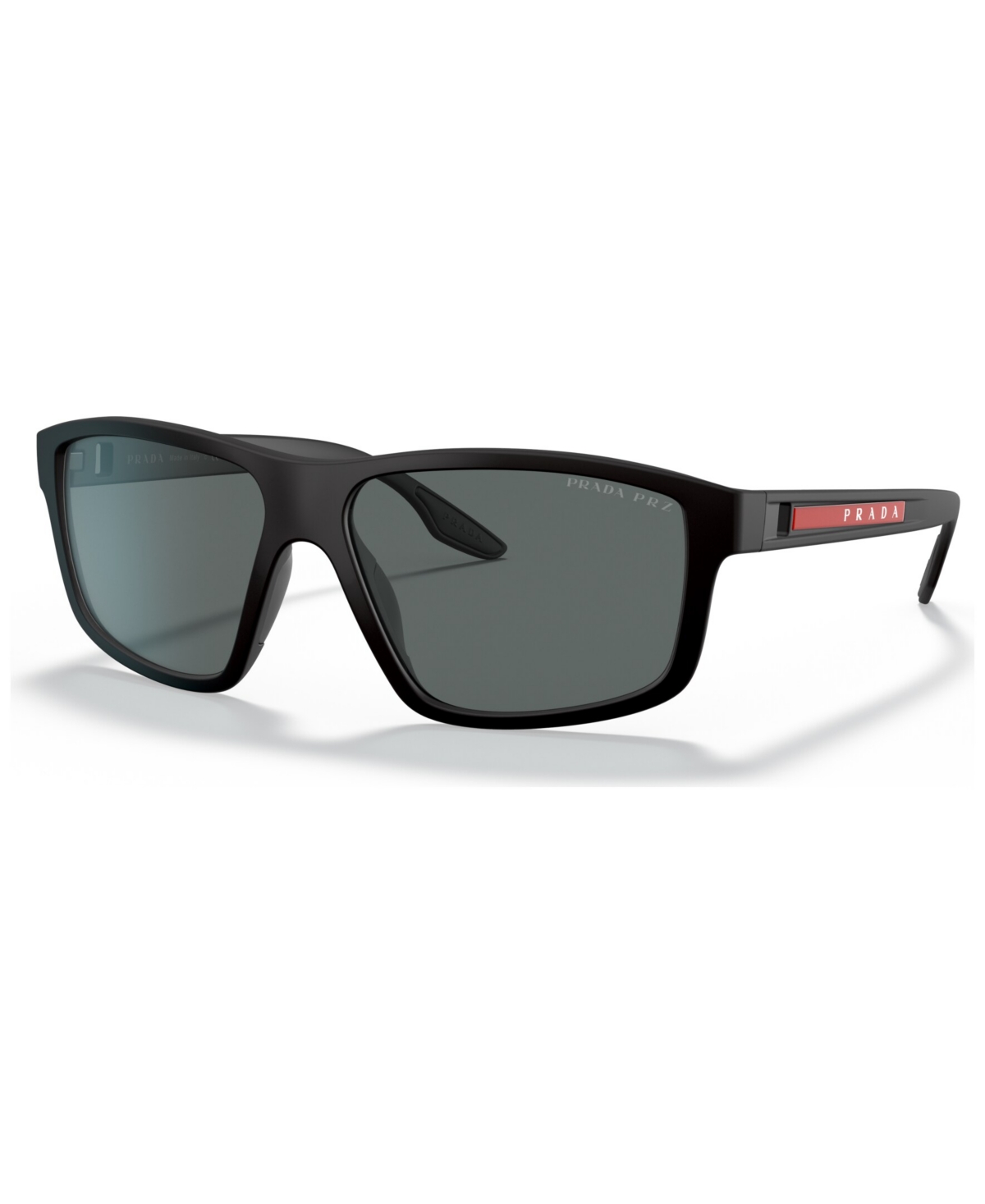 Prada Men's Polarized Sunglasses, Ps 02xs In Black Rubber