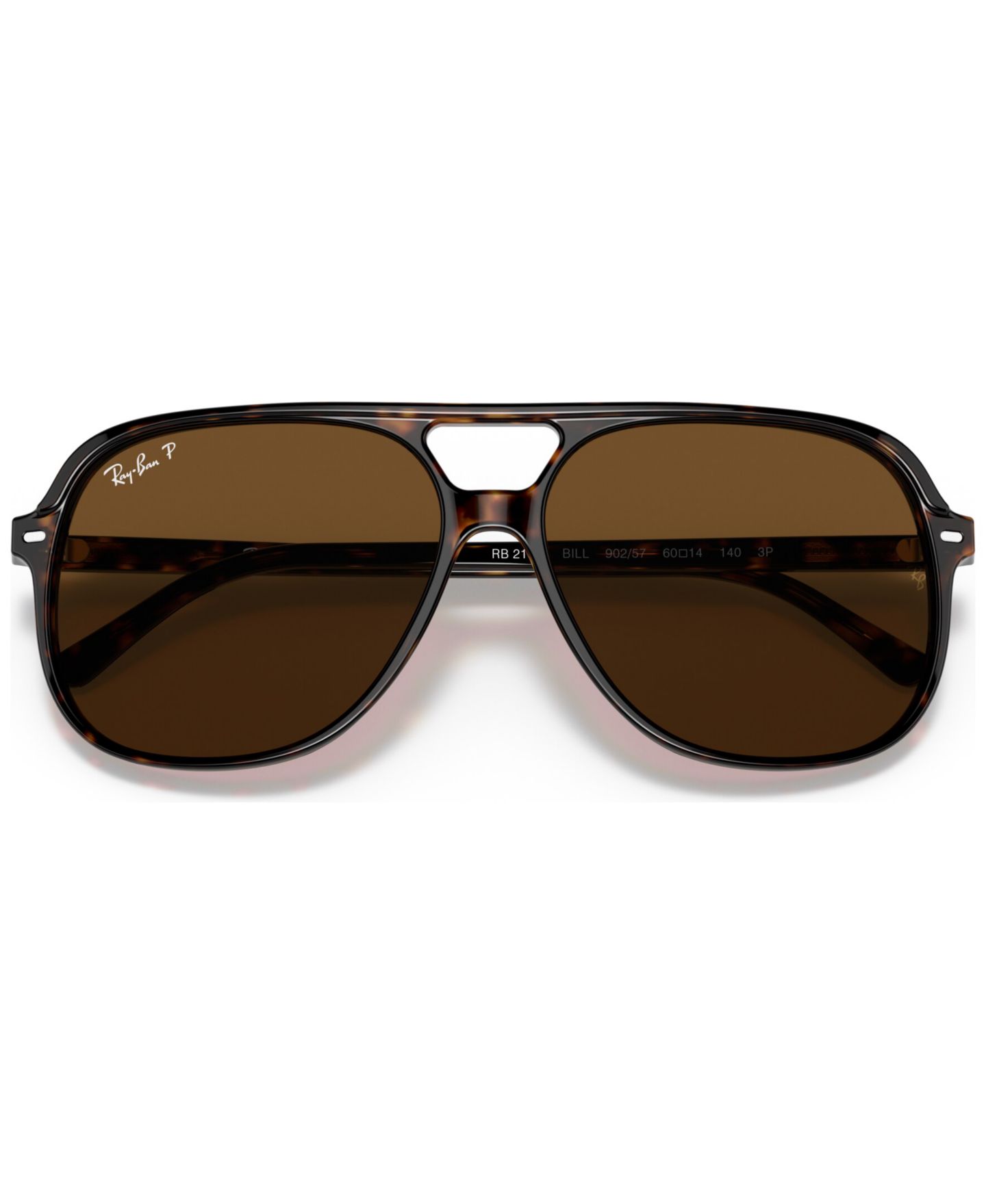 Солнцезащитные очки Ray-Ban Unisex Polarized Sunglasses, Bill, цвет: Гавана — фото 6