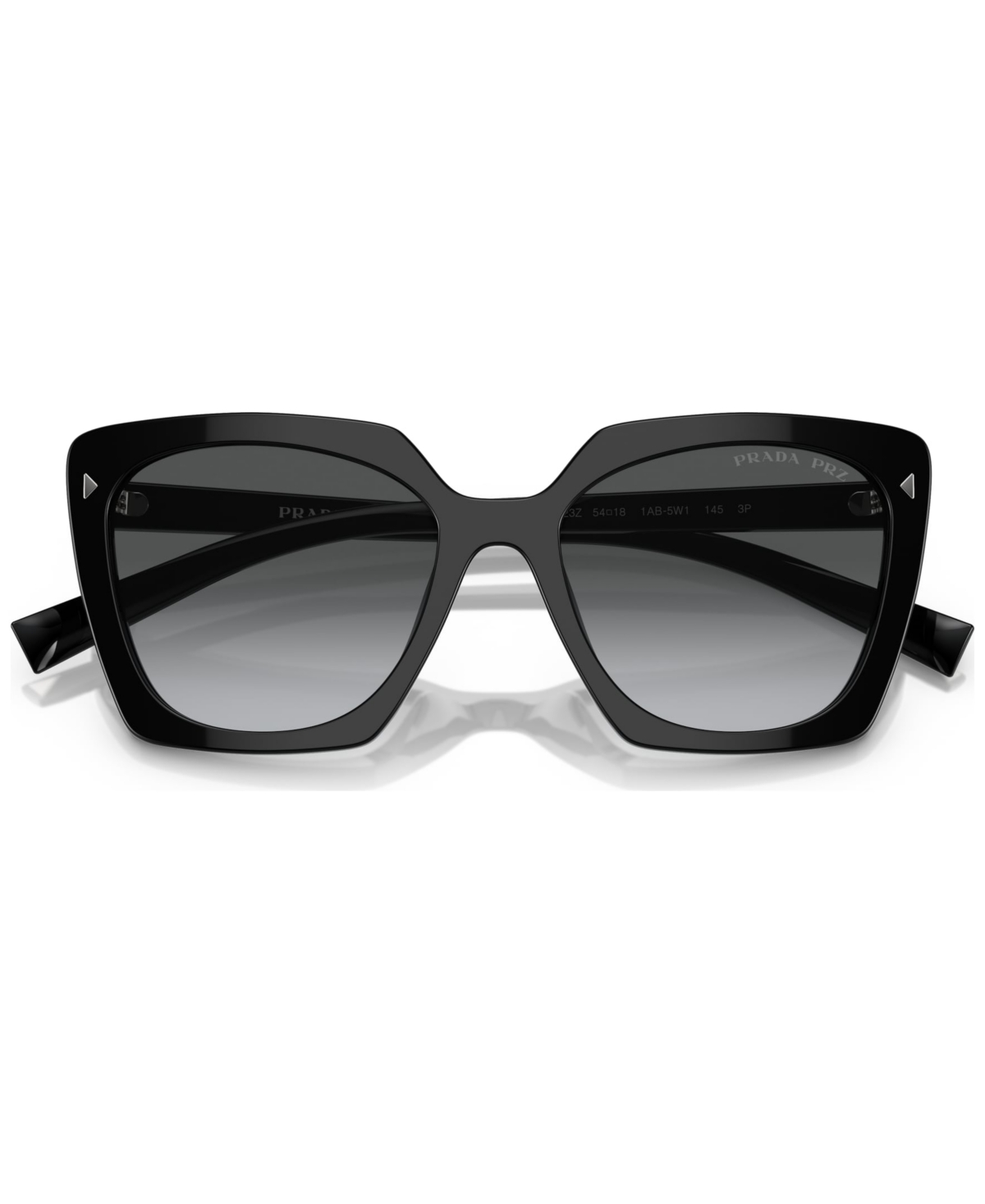 Prada Logo Square Acetate Sunglasses In Black