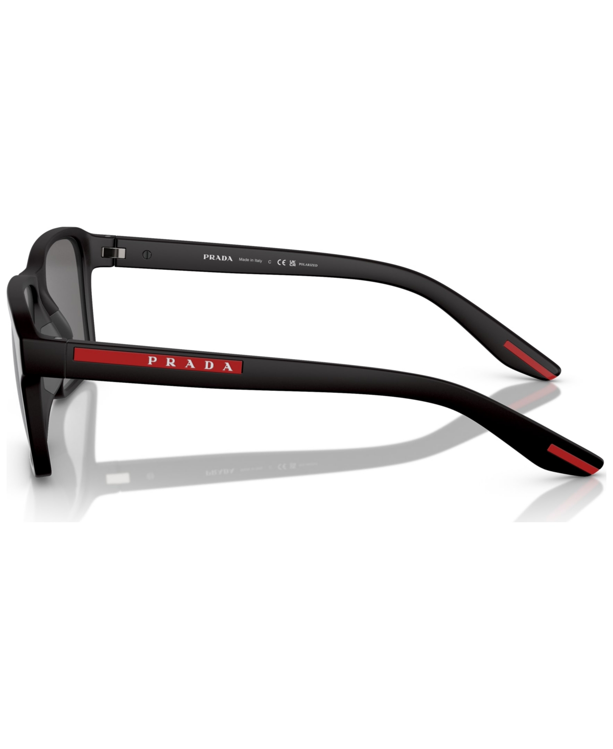 Shop Prada Men's Polarized Sunglasses, Ps 05ys In Black Rubber