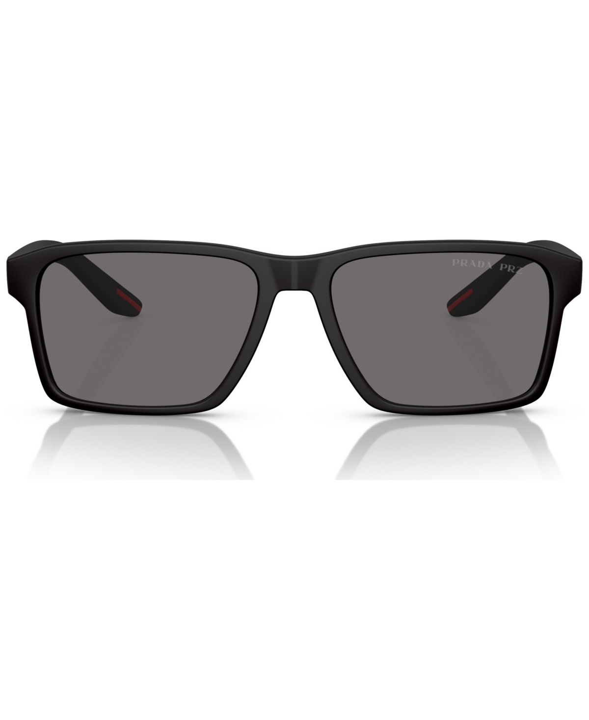 Shop Prada Men's Polarized Low Bridge Fit Sunglasses, Ps 05ysf In Black Rubber