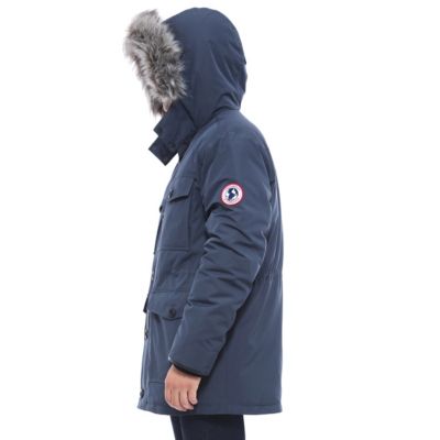 Men's Parka Jacket with Detachable Trim