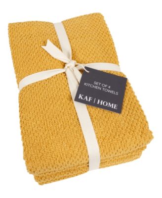 KAF Home Popcorn Terry Cotton 4 Piece Kitchen Towel, 20 x 20 - Macys