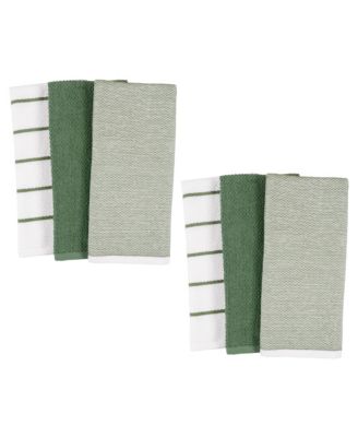 Ayesha Curry Cotton 6 Piece Mixed Utility Kitchen Dish Towel, 18" x 28"