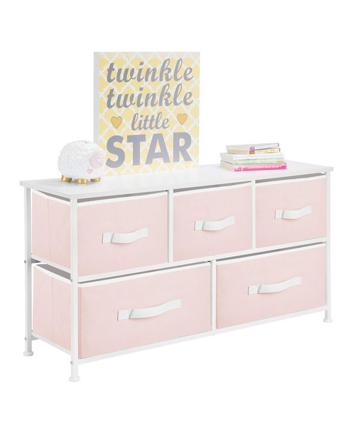 mDesign Wide Dresser Storage Tower with 5 Drawers Macy's