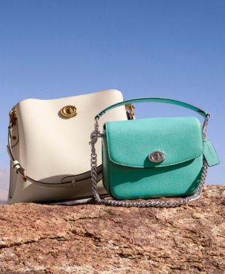 COACH Pebble Leather Willow Shoulder Bag with Convertible Straps