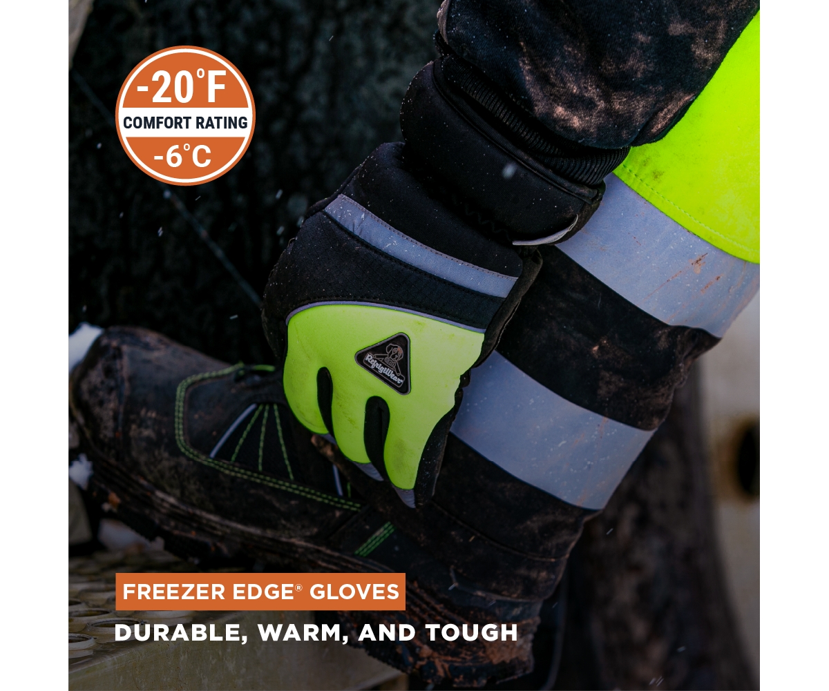 RefrigiWear Men's Warm Lined Fiberfill Freezer Edge Insulated Gloves