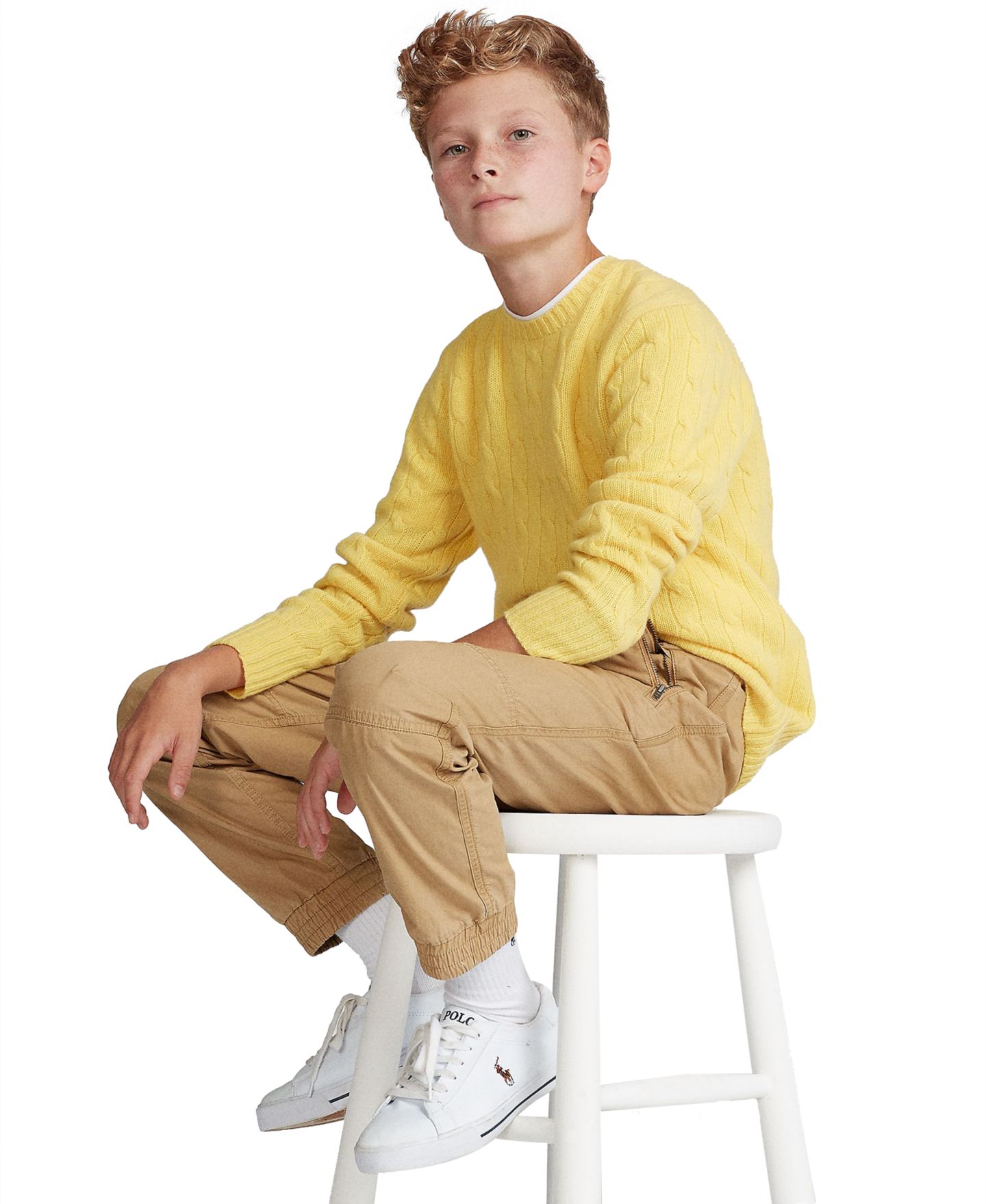 Брюки Polo Ralph Lauren Poplin Drawstring Joggers для мальчиков, цвет: Верблюжий — фото 2