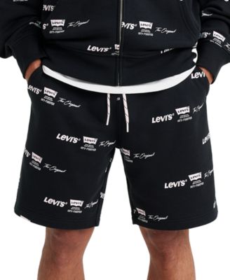 Levi's - Men's Relaxed Fit Drawstring Allover Logo Print Shorts