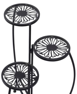 Metal Indoor Outdoor 3 Tier Floral Plant Stand 