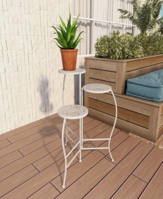Metal Indoor Outdoor 3 Tier Floral Plant Stand 